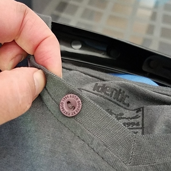 Identic stone dyed medium washed gray tee shirt short sleeves made in Germany - Picture 10 of 10